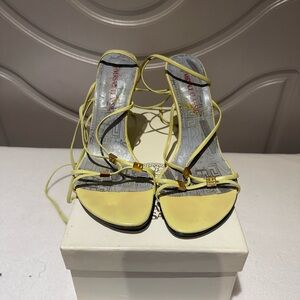 Versace Yellow Strappy Women's Heels